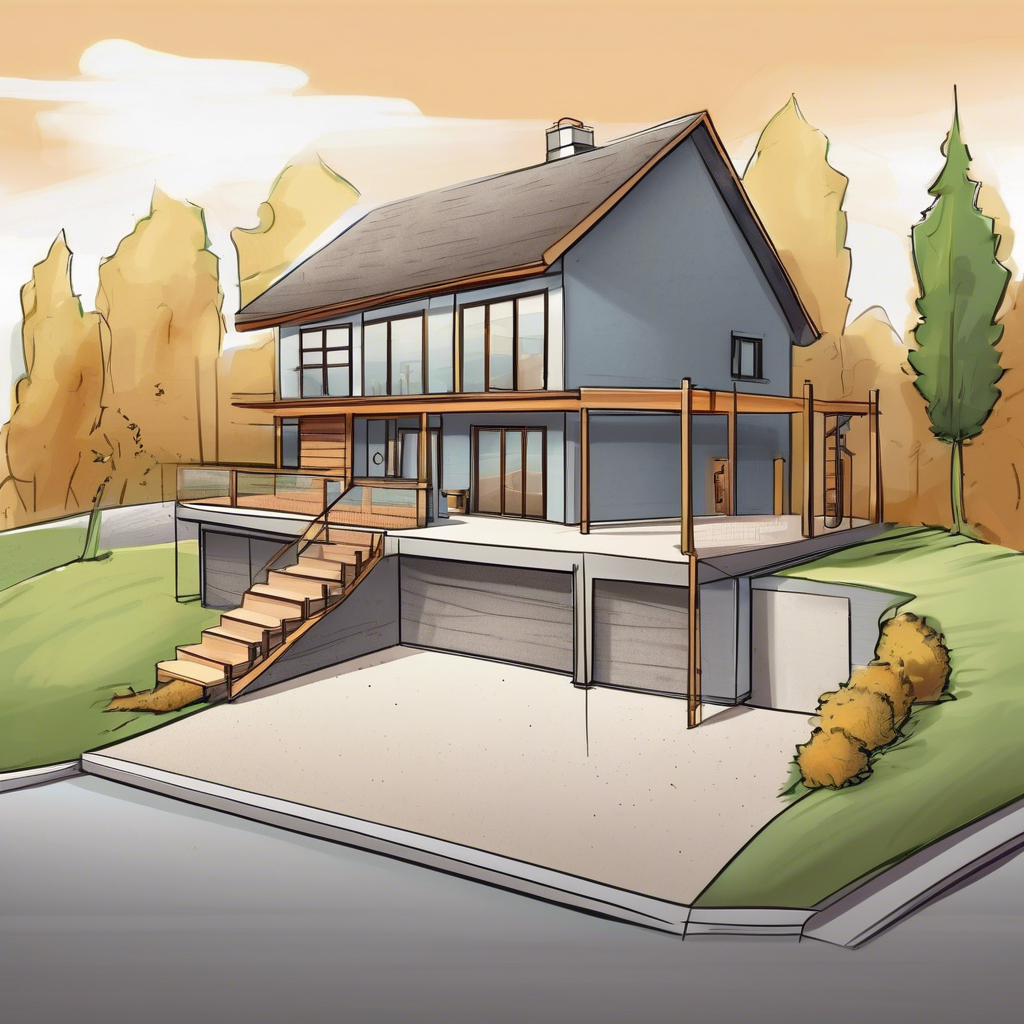 Residential foundation illustration